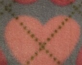 Cross My Hearts with Lavendar Handmade Fleece Blanket
