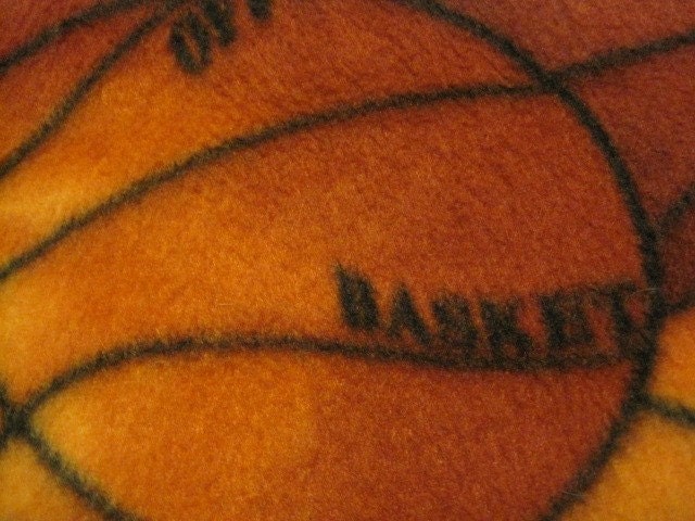 Basketballs with Black Handmade Fleece Blanket