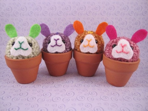 Amigurumi Summer Bunny Seedling Set