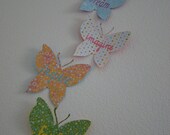 3D Wall Butterfly Words - set of 5 you pick the colors