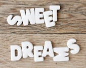 Sweet Dreams typography photography print 8x8 Brown wood Home decor wall decor poster still life color photography children bedroom