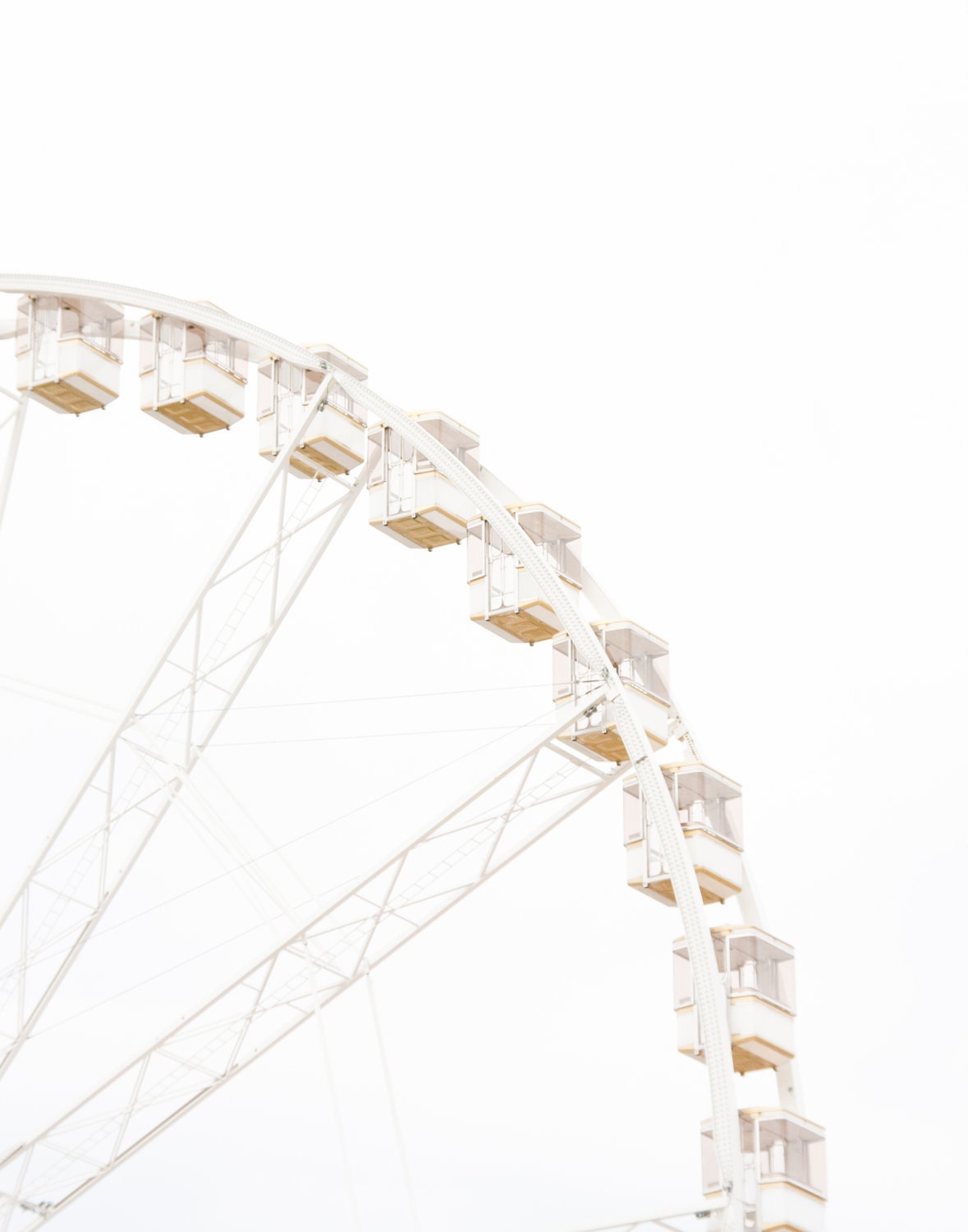 White Wheel photography print, Paris, France, Fine art french home decor monochromatic carnival landscape photography 8x10, children nursery