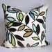 Pillow Cover Modern Leaves Branches Flocked