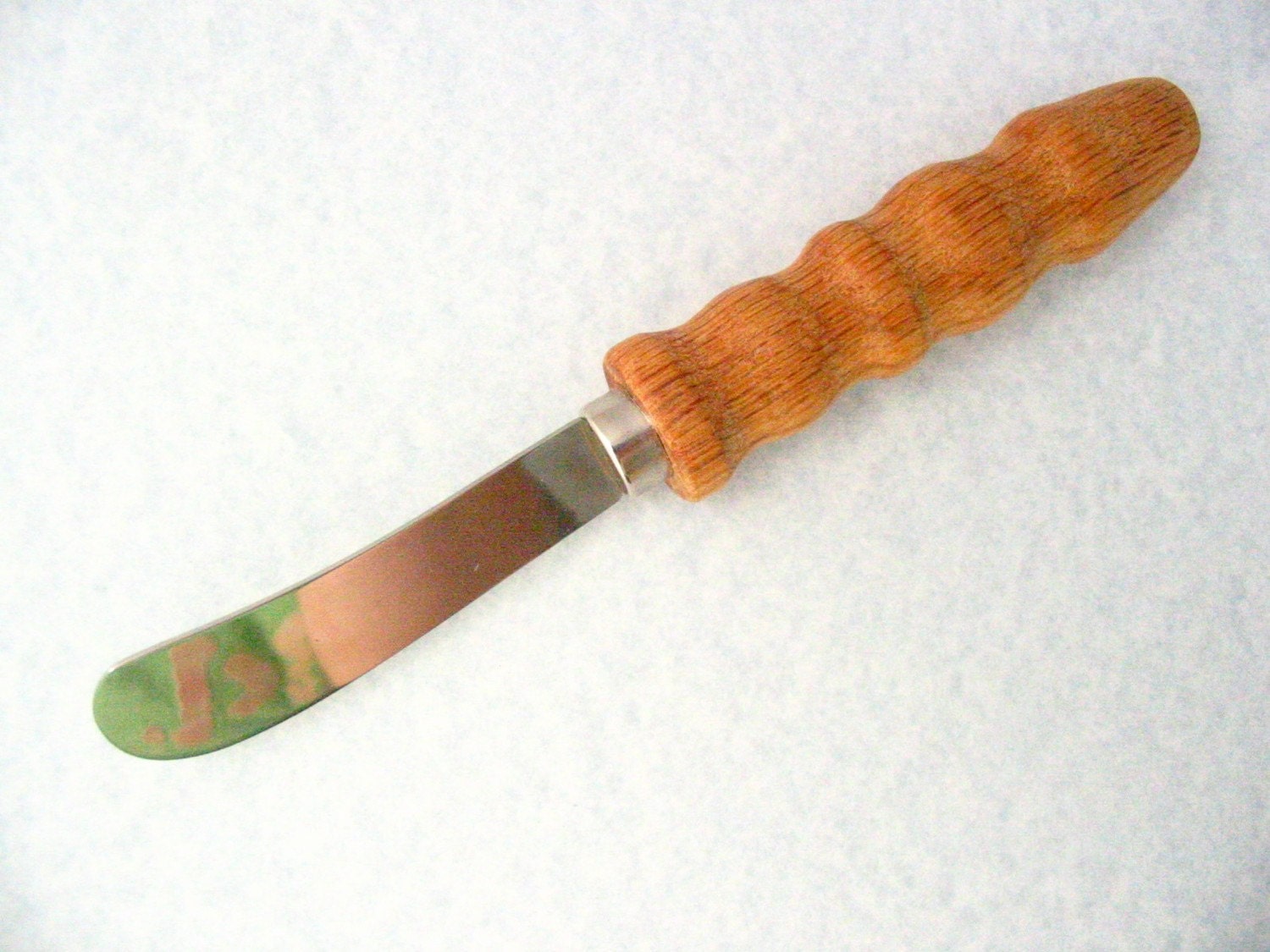 Butter Knife with large Iowa Oak wood handle  - a Fun hostess gift