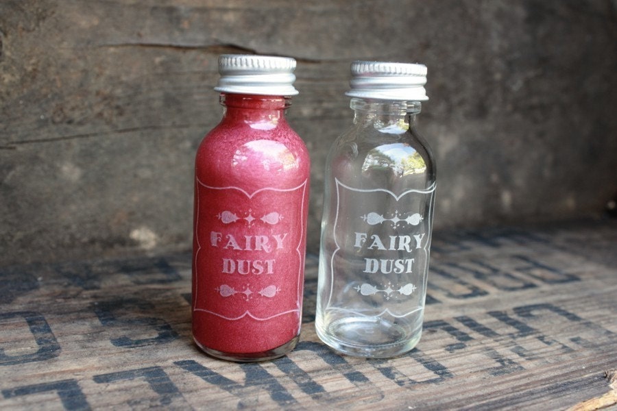 Vintage Letterpress Style - Fairy Dust Bottle