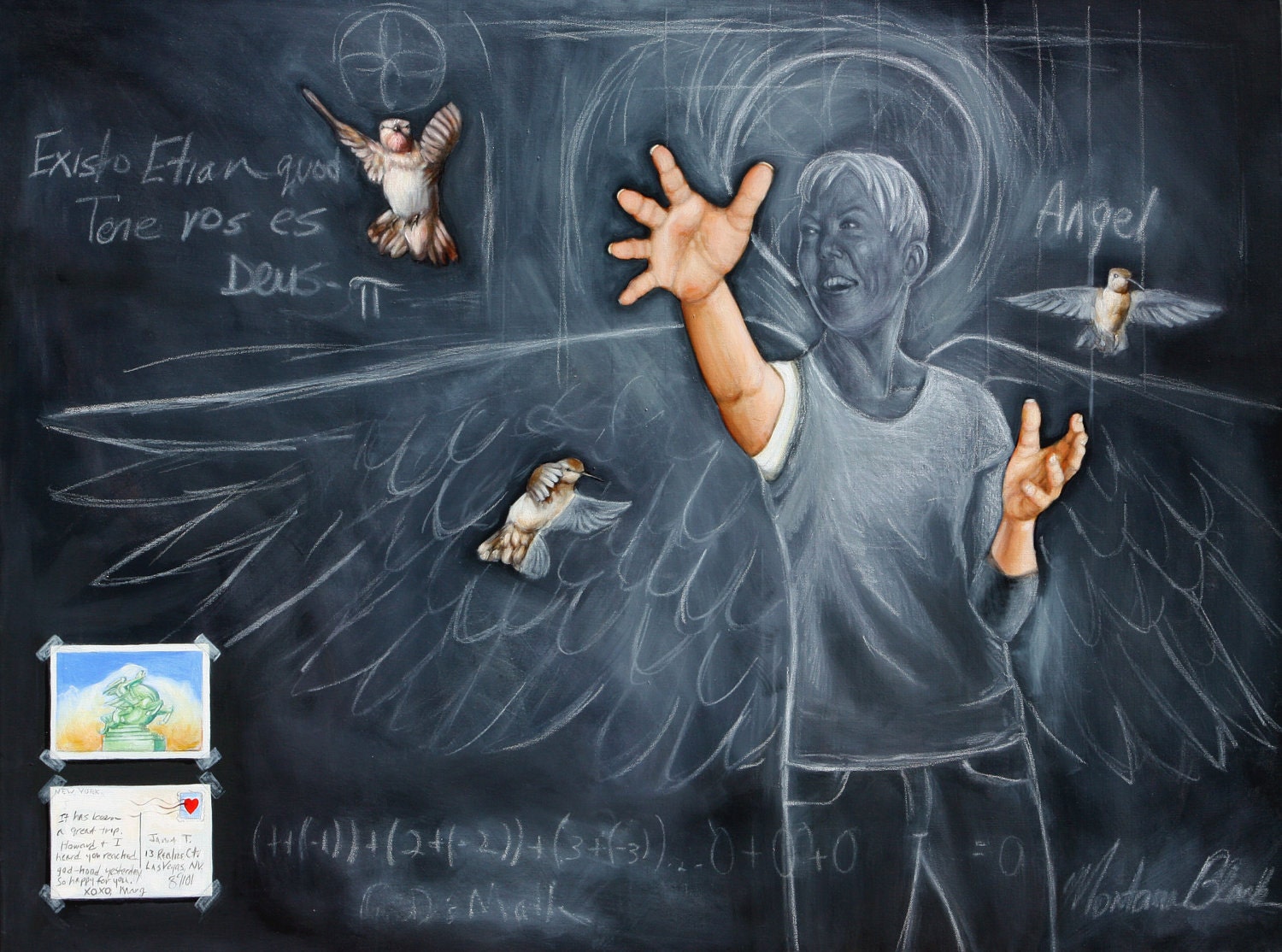 Fine Art Print "Blackboard Deus" 16 x 20