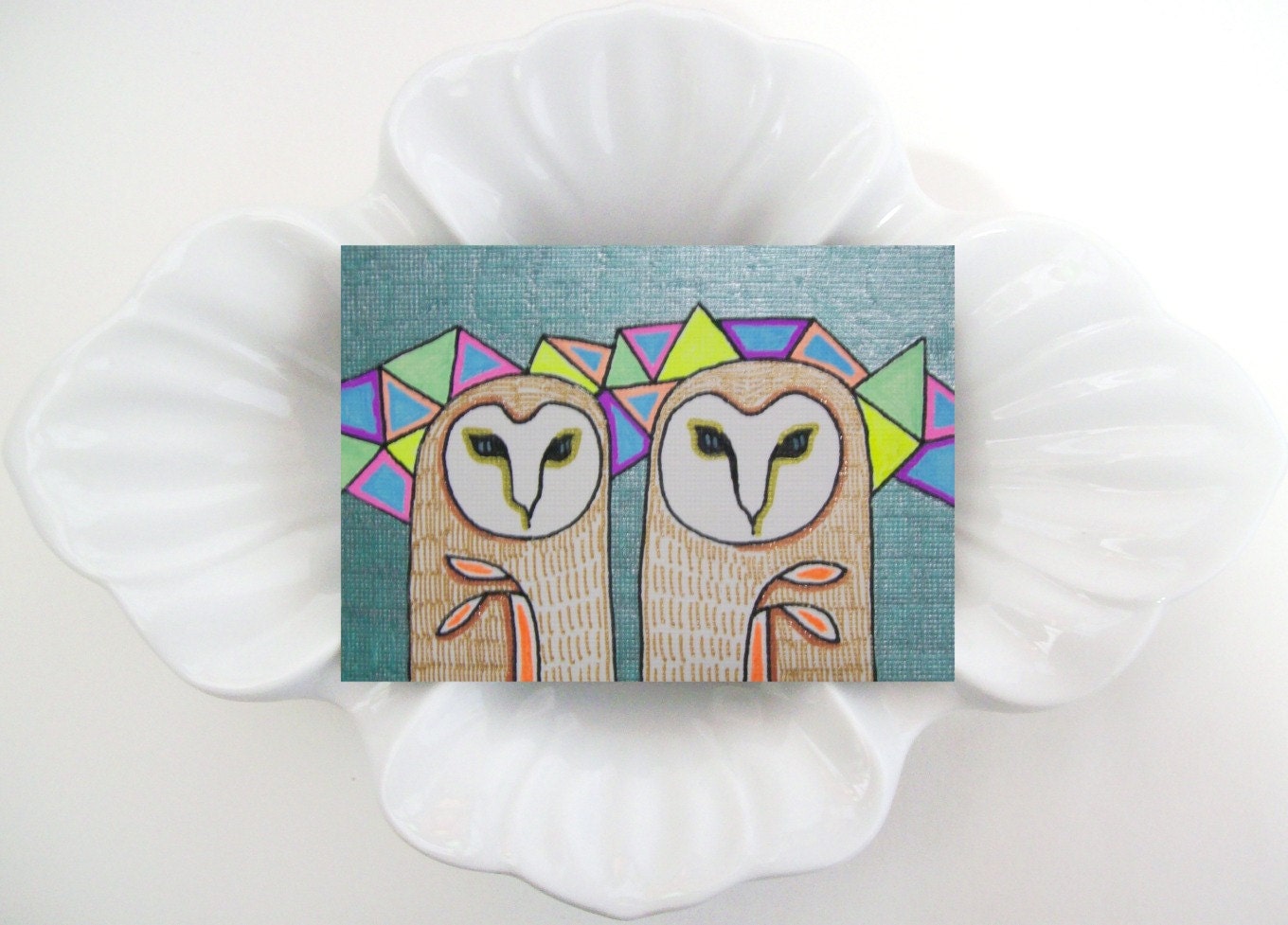 Owl ACEO Original Artist Trading Card