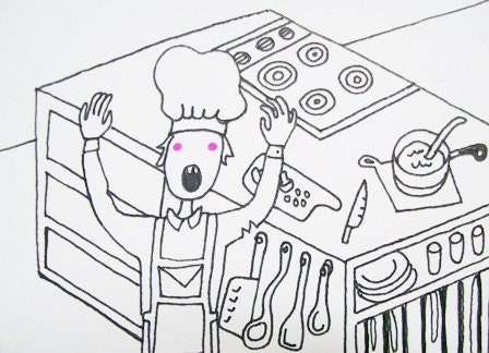 The Zombie Chef ACEO