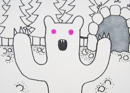 Zombie Bear ACEO