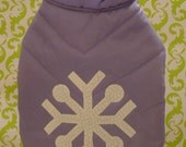Large Lavender Puffy Dog Coat