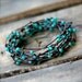 Brown/Turquoise BIRDS NEST Wrap Bracelet