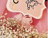 Vintage Baby Girl Birthday Sign