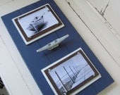 Double 4x6 Navy Blue Plank Frame with Boat Cleat