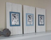 Set of Three Long White Plank Frames for 4X6