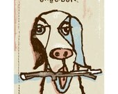 Dog Art Print.  This PRINT personalized with your dog's name.
