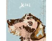 Dog Art Print. This PRINT personalized with your dog's name.