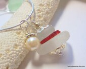 Sea Glass Beach Glass RARE Red Necklace Cleveland Beaches