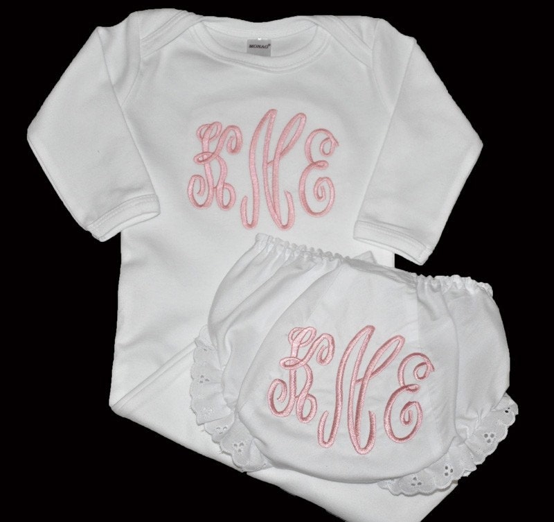 Personalized Baby Bloomers and Infant Gown
