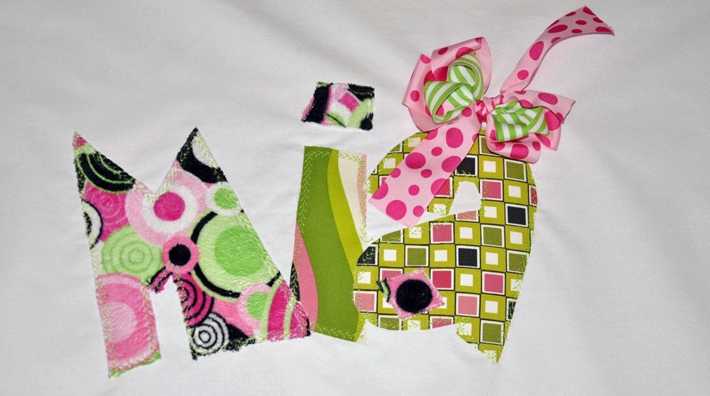 Personalized Pillow Case Custom Made Applique