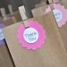 12 Birthday Favor Tags - Thank You - Flower and Butterfly Theme