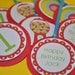 Happy 1st Birthday Banner - Colorful Bubblegum Theme - Birthday Party Decorations