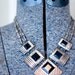 Antique Silver Necklace with Geometric Engraved Plates