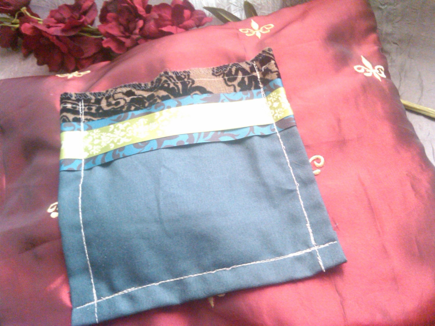 Royal Ragamuffin Ribbons Dreaming Meditation Prayer Pillow
