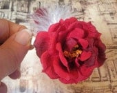 Crimson Red Gothic Victorian Hair Fasinator