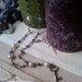 Amethyst and Vintage Pearls Asymmetrical Key Necklace