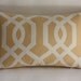 Imperial Trellis Pillow Cover / 12x20 inch /  Ivory and Butter Cream