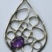Exclusive Water Drop Pendant with Brilliant Prong Set Amethyst