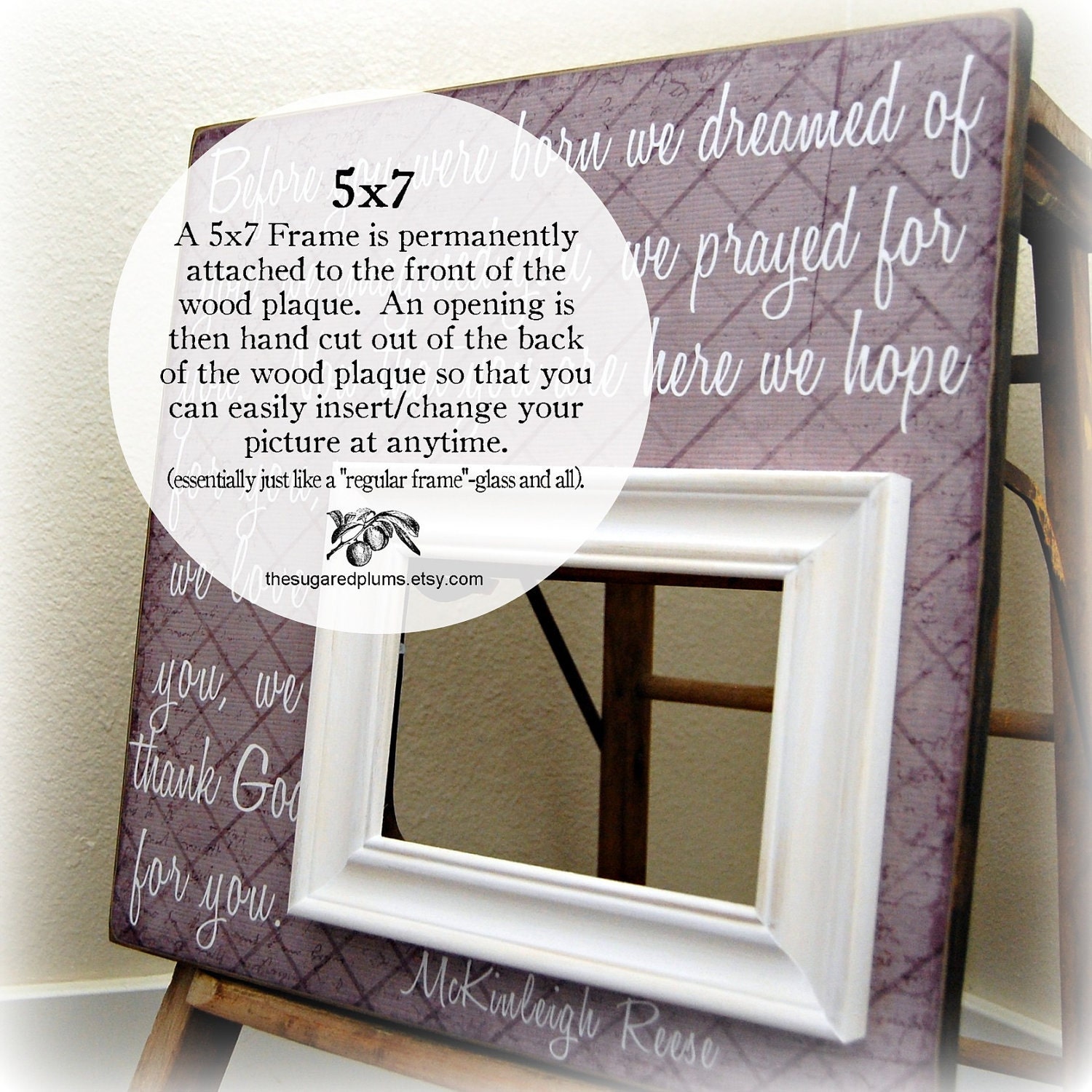 Baby Girl Nursery Decor Personalized Baby Picture Frame 16x16 BEFORE YOU WERE Born Baptism Christening First Birthday Gift New Baby