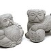 3 Zen Mini Lucky PUG Dog Buddhas and Foos Bonsai Statues