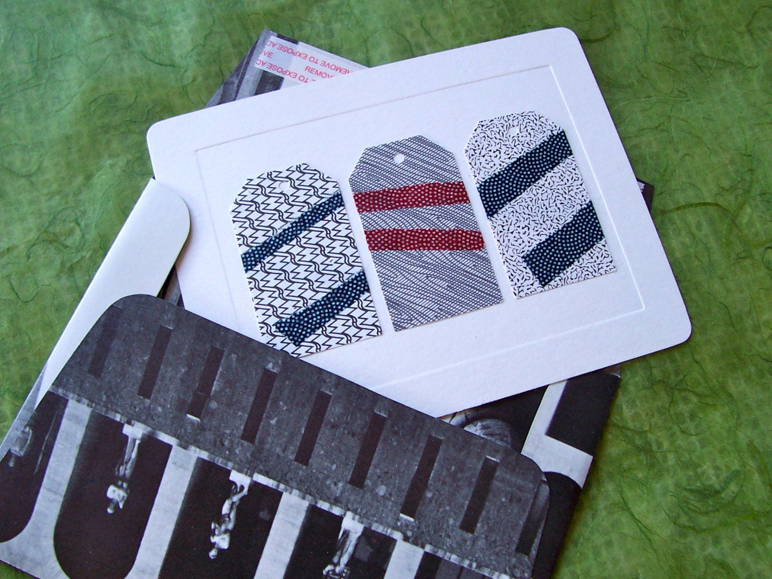 Security Flat Note with Upcycled Envelope