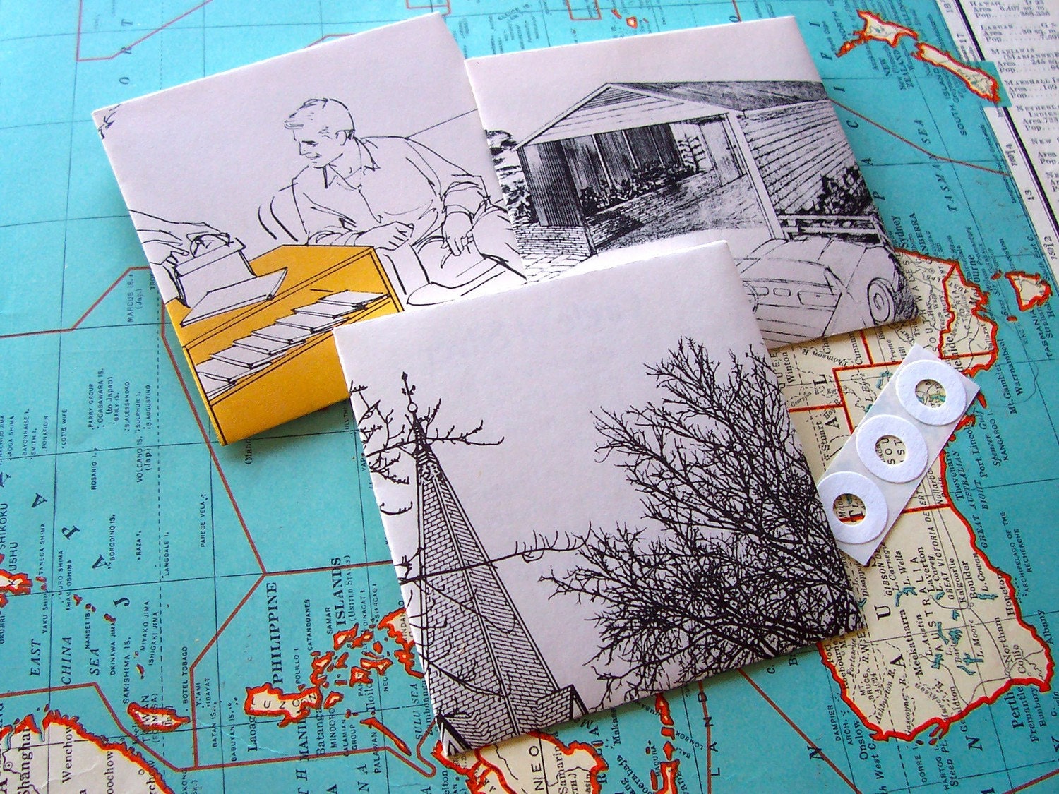 Mini Square Upcycled Envelopes