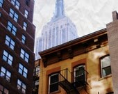 Empire State Building Appears 5x7 Photography Print, NYC, New York City, Skyscraper, Fine Art by thebqe