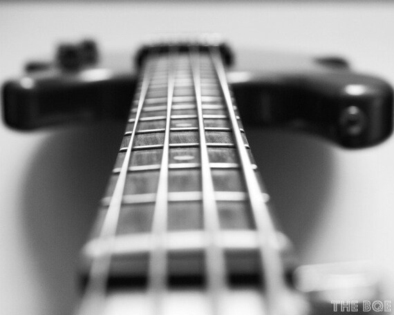 The Bass Guitar 8x10 Photography Print, Music, Rock and Roll, Heavy Metal, Musical Instruments, Metallic Paper