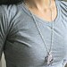 Horses Heads Photo Jewelry Necklace Pendant, NYC Wearable Art, New York City,
