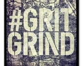 Memphis Grizzlies fan art GRITGRIND 5x5 digital print - Memphis map typography