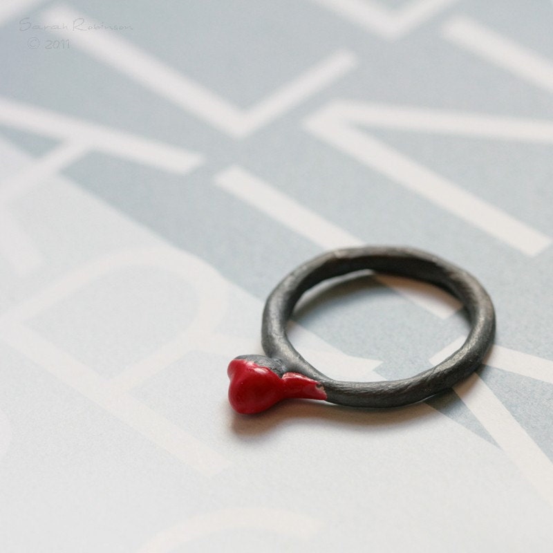 T18 Red Organic Love Ring