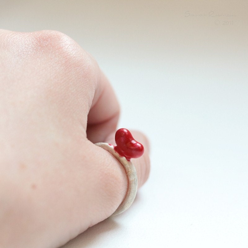Red Organic Love Ring T15
