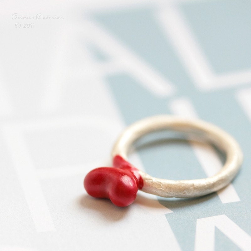 Red Organic Love Ring T15