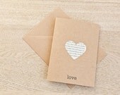 Valentine or Anniversary Card -  Paper Heart Design