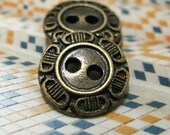 Mini Metal Buttons - 10 Pieces Copper Garden Feeling Decorative Border 2 Holes Small Buttons. 0.51 inch.