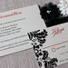 Damask Wedding Invitation Collection shown in black, red and ivory, FREE shipping