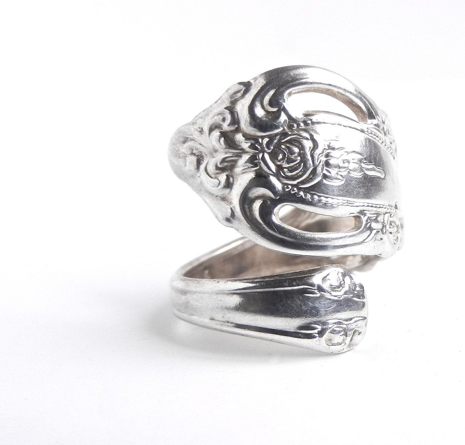 Vintage Spoon Ring - Vintage Size 6 1/2 Oneida Jewelry / Roses