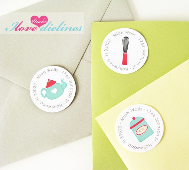 ON SALE - Personalized Bakery/Kitchen Return Address Labels
