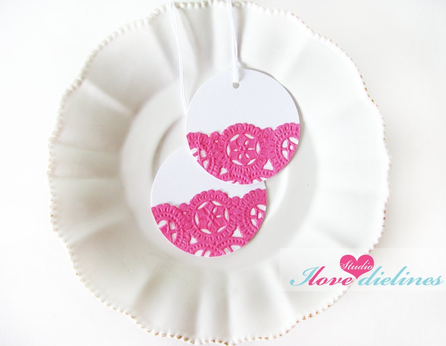ON SALE - Vintage Doilies Gift Tags - Set of 20