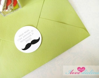ON SALE - Mustachio Envelope Label