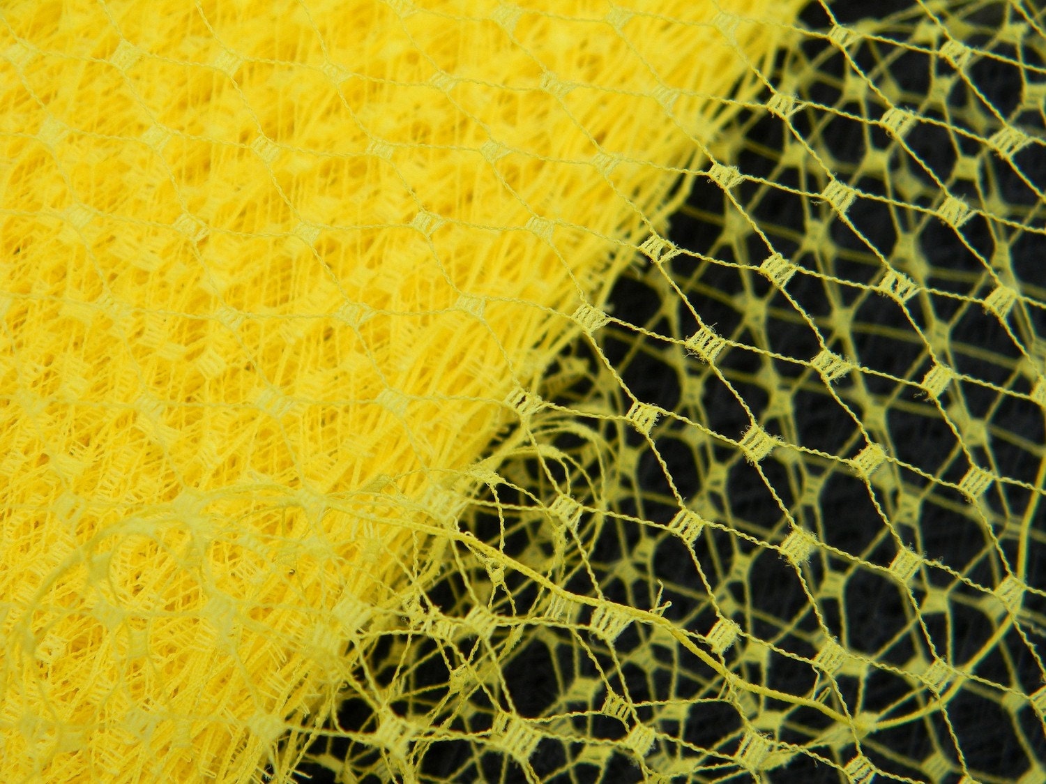 9 inch Bright Yellow  French Netting hats millinery  Veils Fascinators bird cage veils
